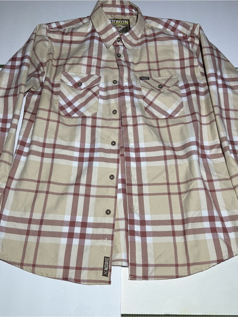 Dixxon Flannel Company The Burleigh Button Down Tan Shirt Size XLT Tall